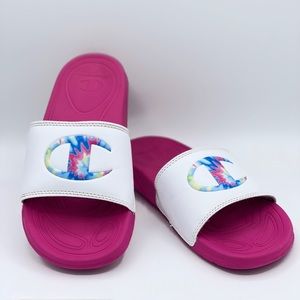 Champion Women's Mega Slide Tie-Dye C Logo Slides